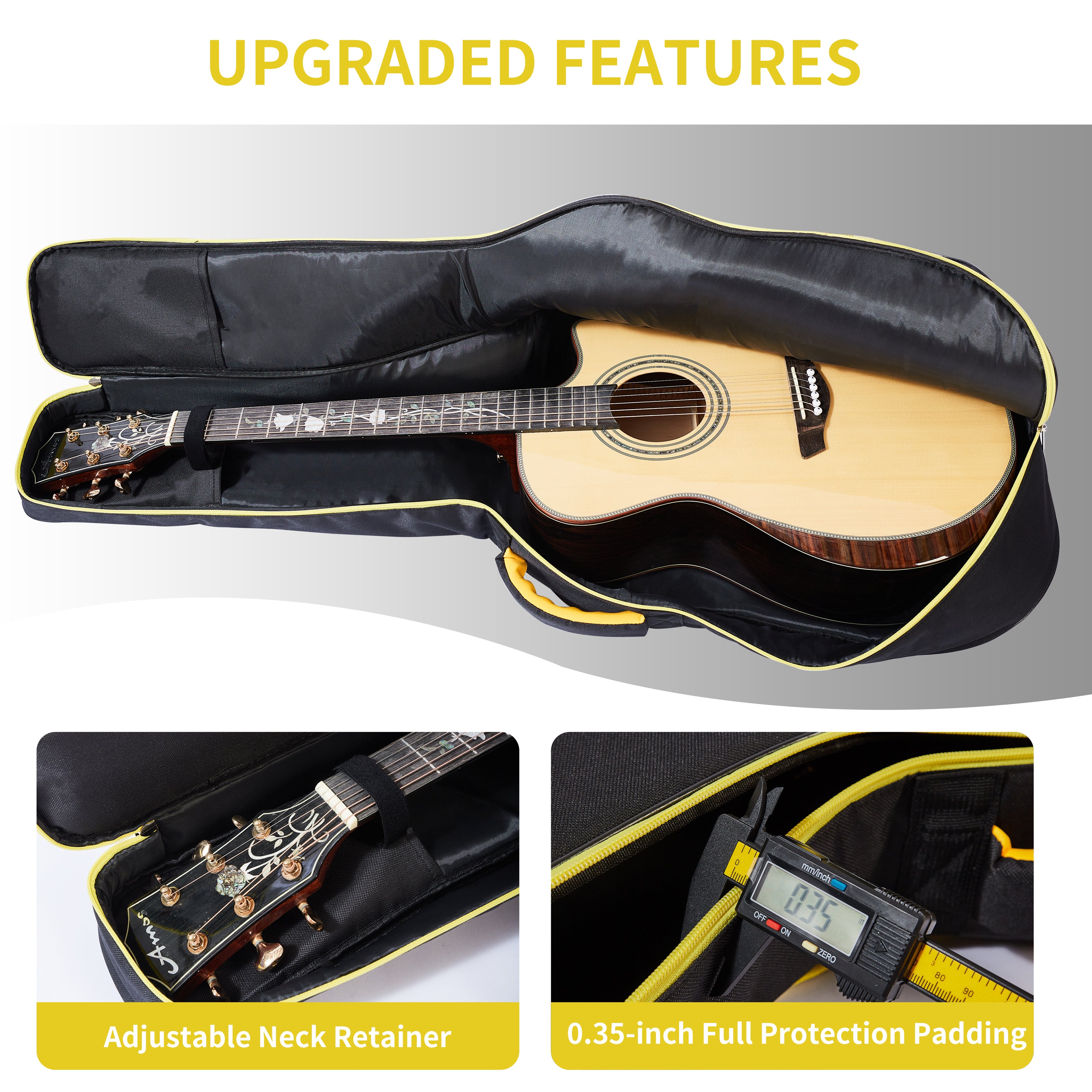 Yellow Zipper Folk Guitar -M4303
