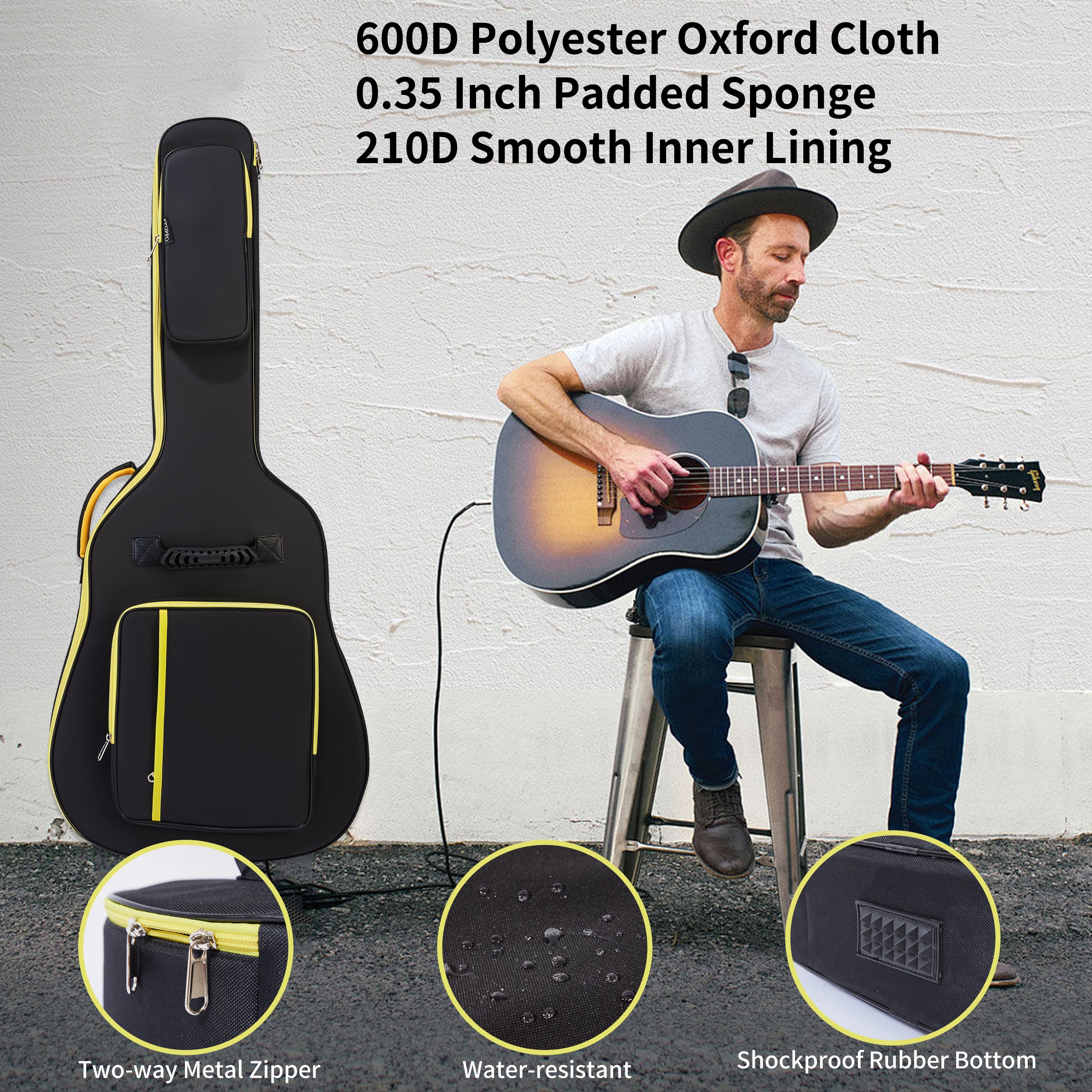 Yellow Zipper Folk Guitar -M4303