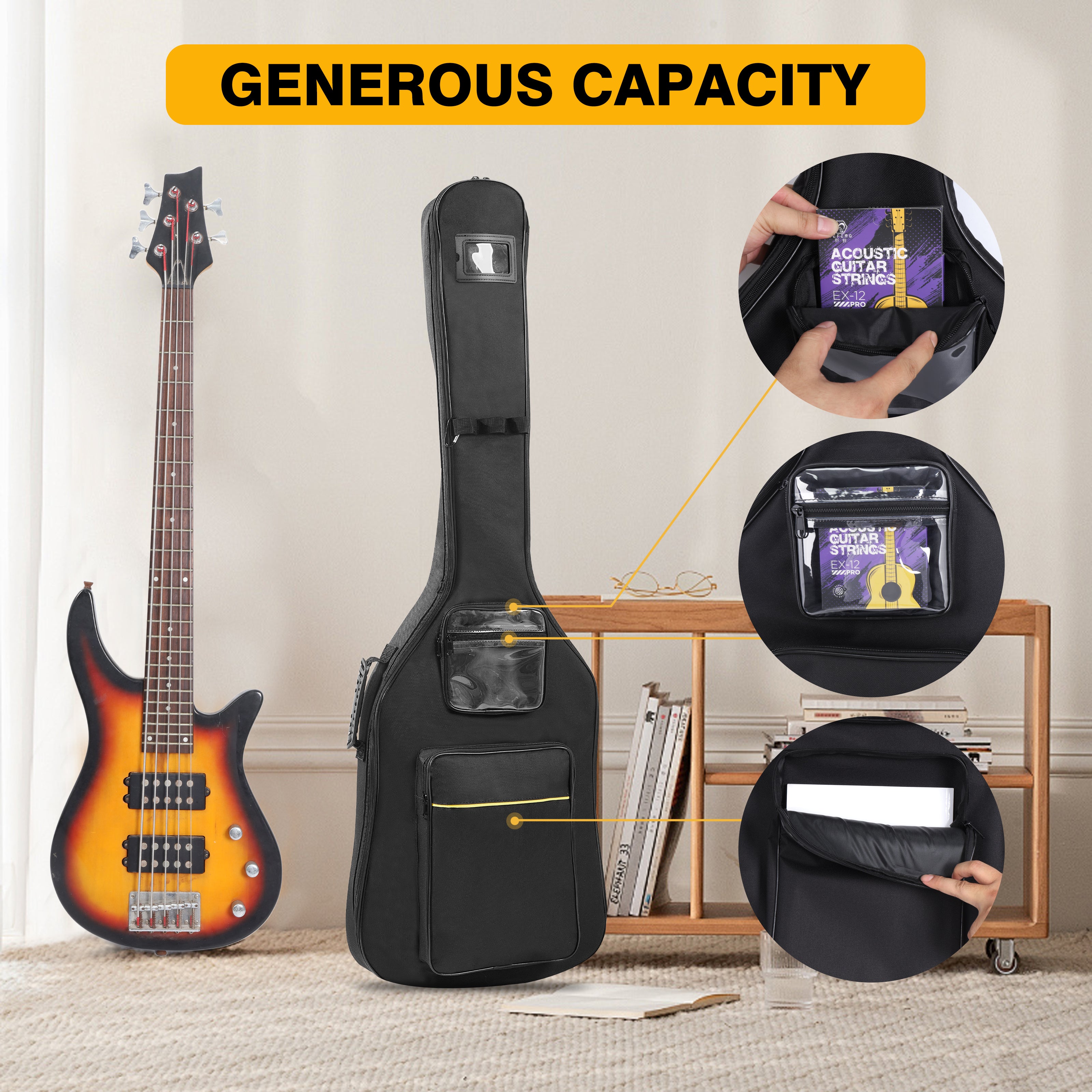 Yellow Bass Guitar-B4901