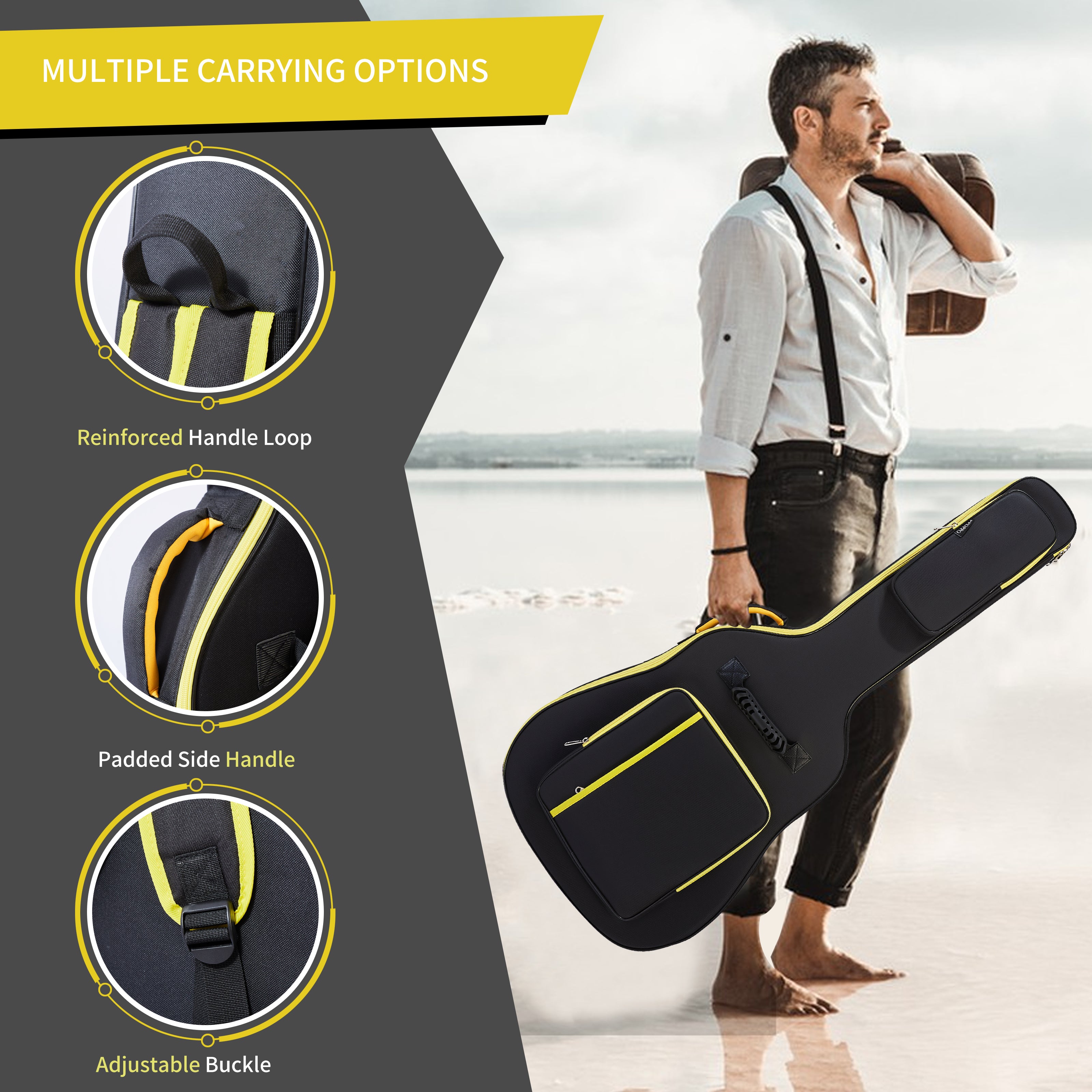 Yellow Zipper Folk Guitar -M4303