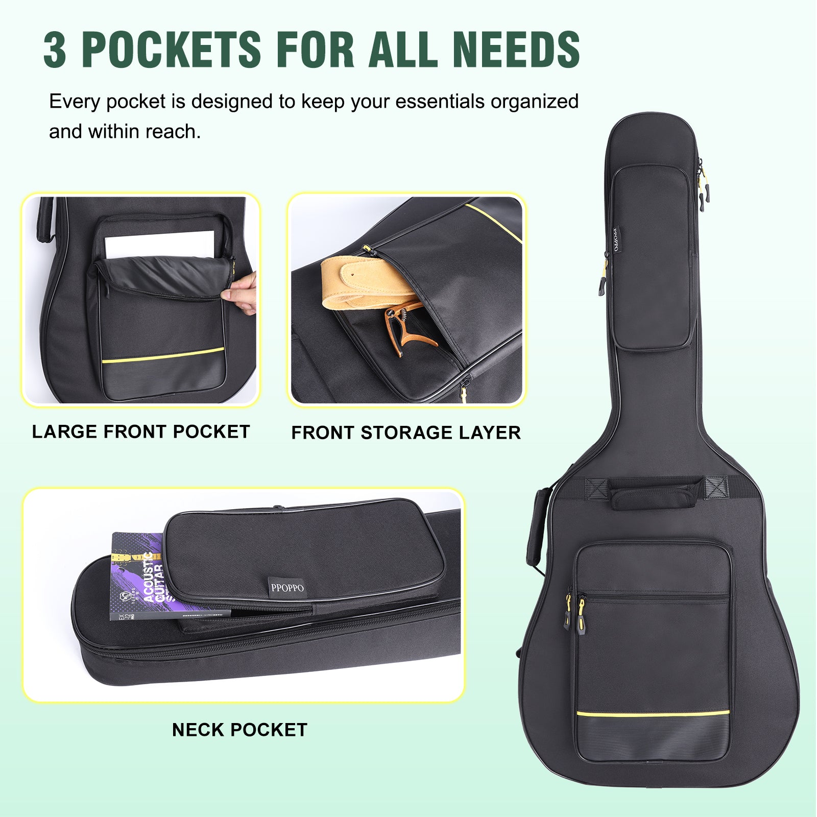 Striped Leather Folk Guitar -M4304