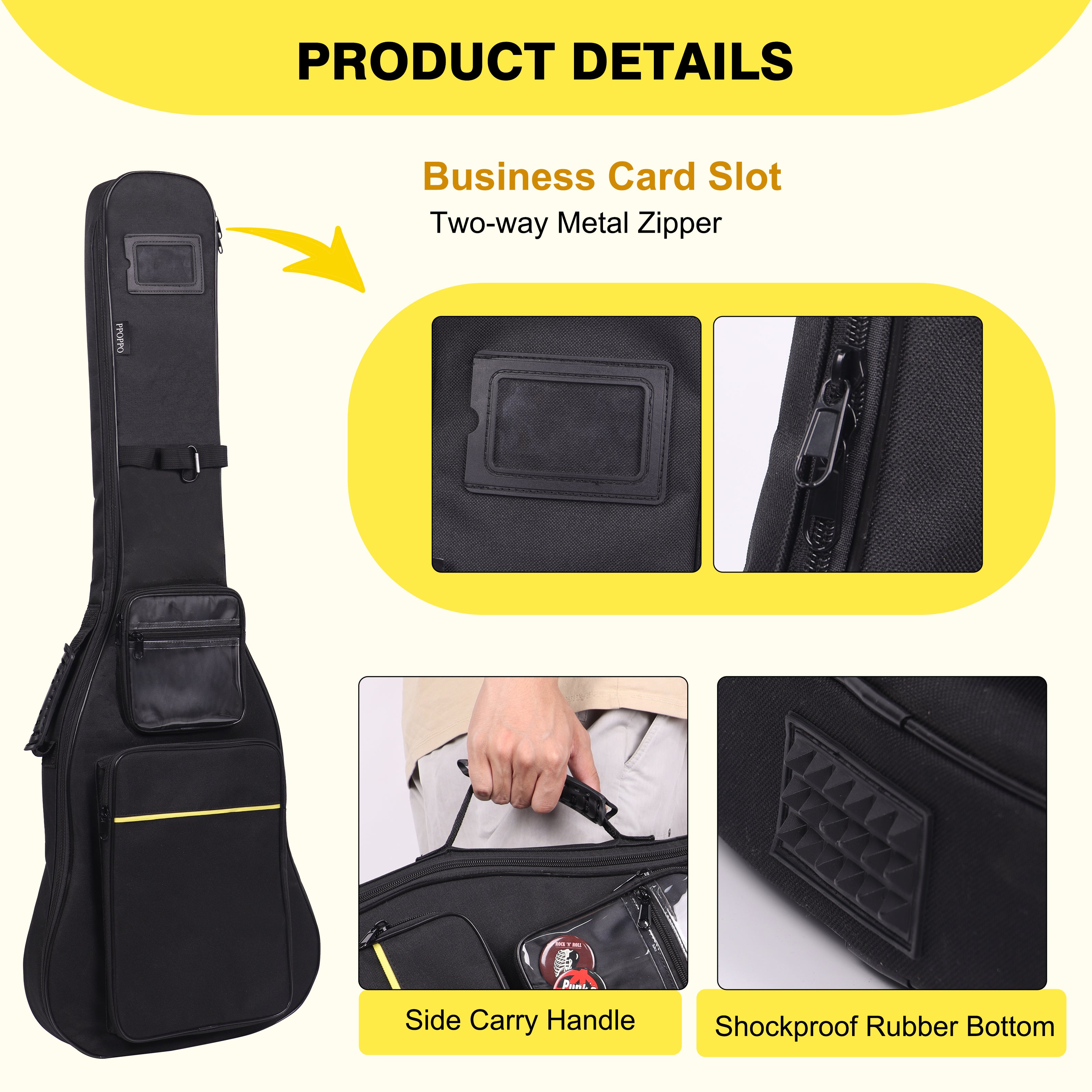 Yellow Electric Guitar Bag-D4001