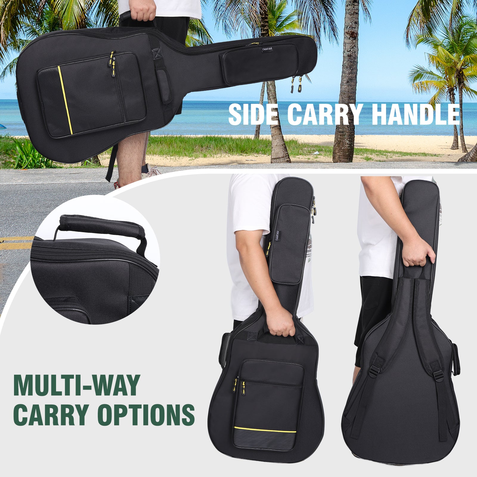 Striped Leather Folk Guitar -M4304